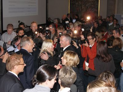 Bekanntgabe der Ständerats-Wahlergebnisse im Berner Rathaus